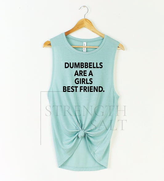 Dumbbells Are A Girls Best Friend Muscle Tank