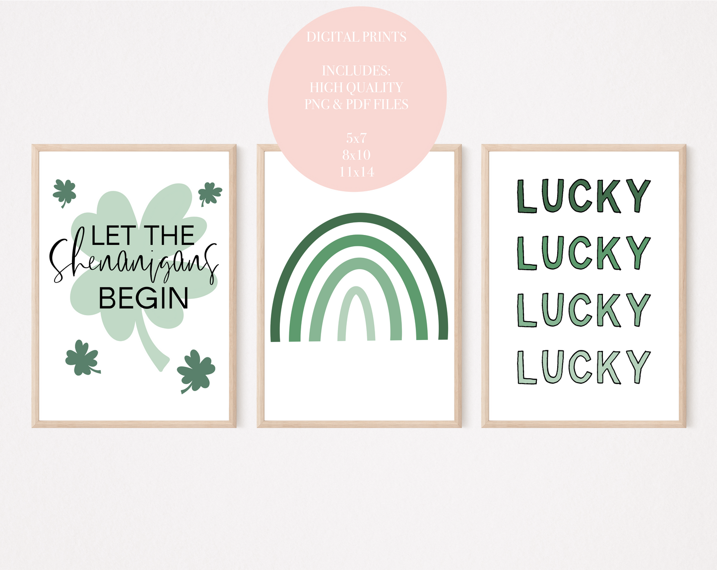 St. Patricks Day Printable Set of 3