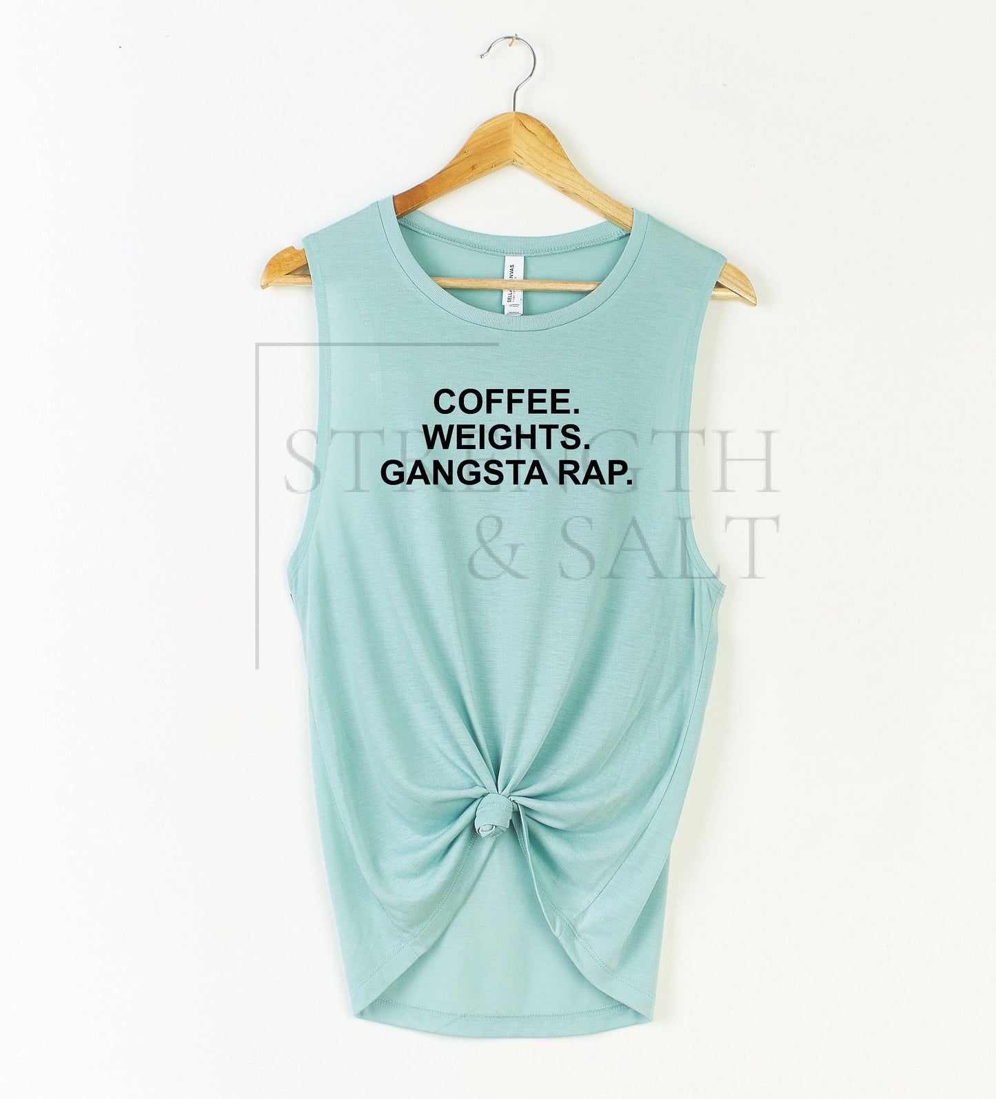 Coffee Weights Gangster Rap Muscle Tank