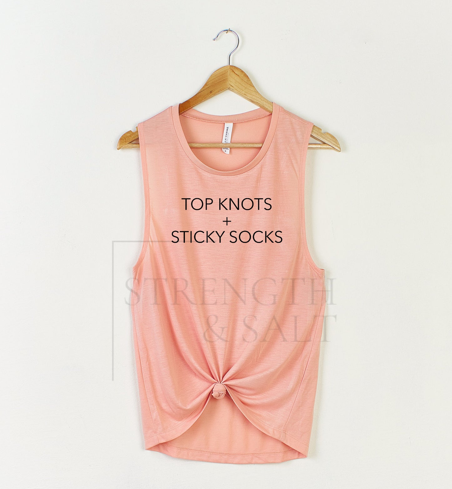 Top Knots + Sticky Socks Muscle Tanks