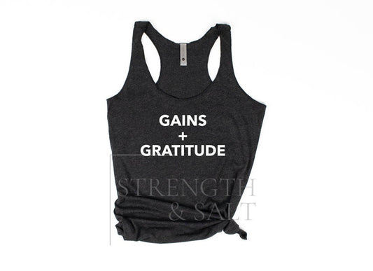 Gains + Gratitude Racerback Tank